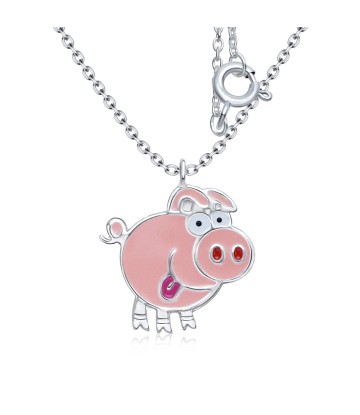 Naughty Piggy Silver Necklace SPE-4045